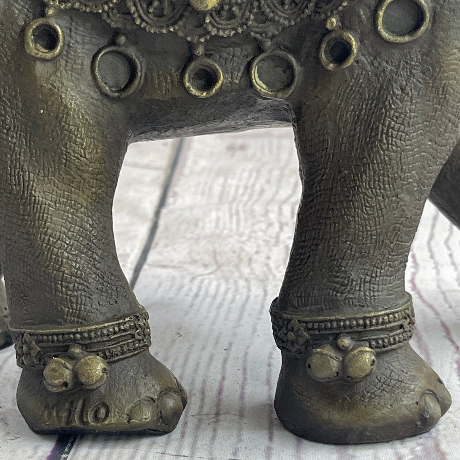Art Deco Wildlife elephant by Milo Bronze Hot Cast Sculpture Statue Figurine Art