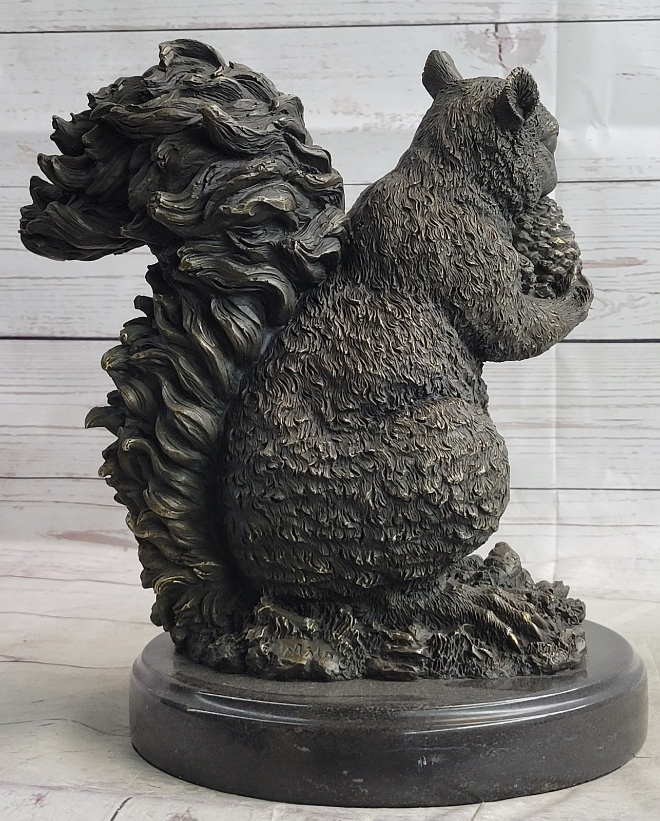Handmade Bronze Squirrel Figurine | Sculpture Statue with Exquisite Detailing