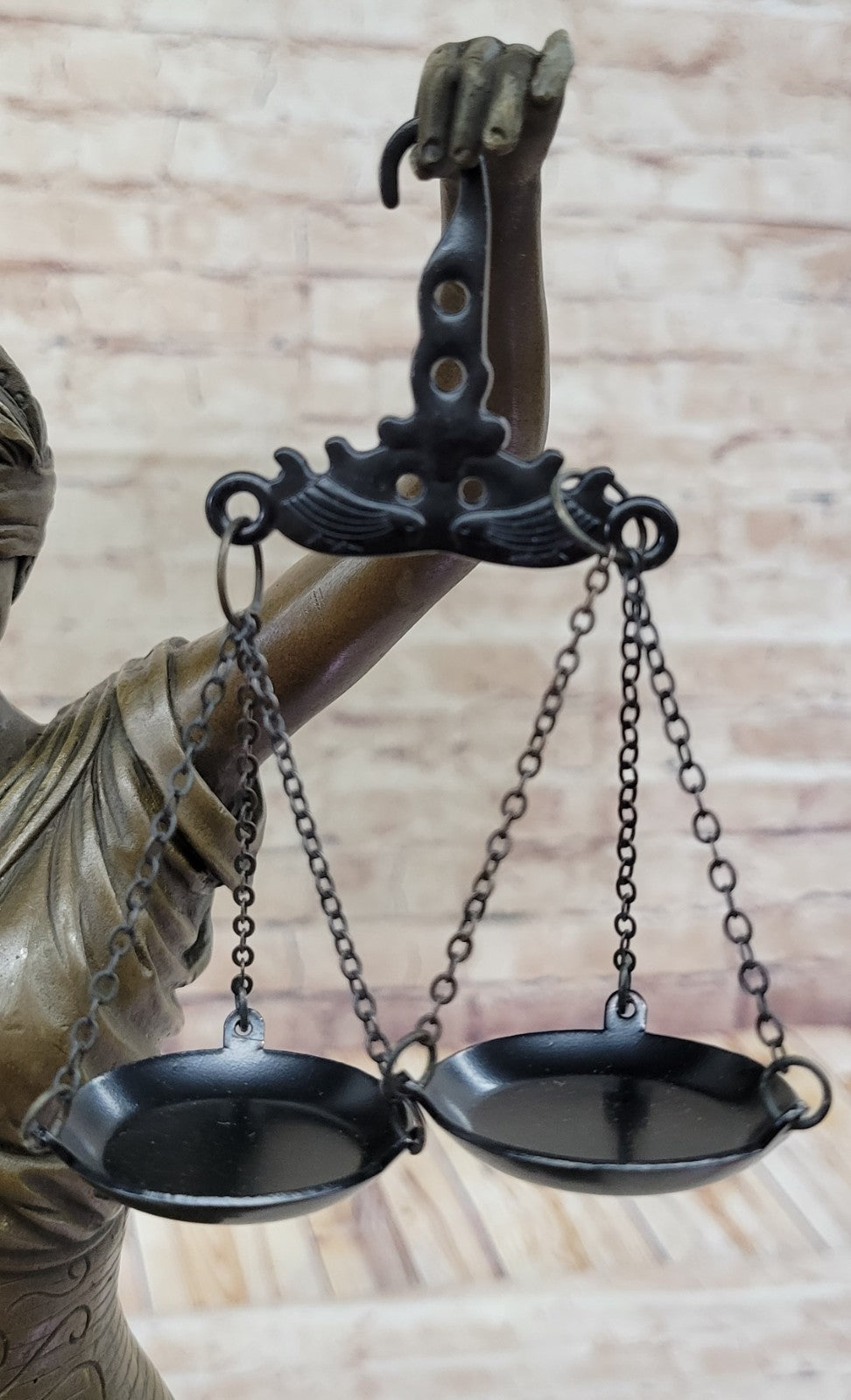Nude Bronze Sculpture Blind Justice Justica Lawyer Judge Hot Cast Marble Figurine
