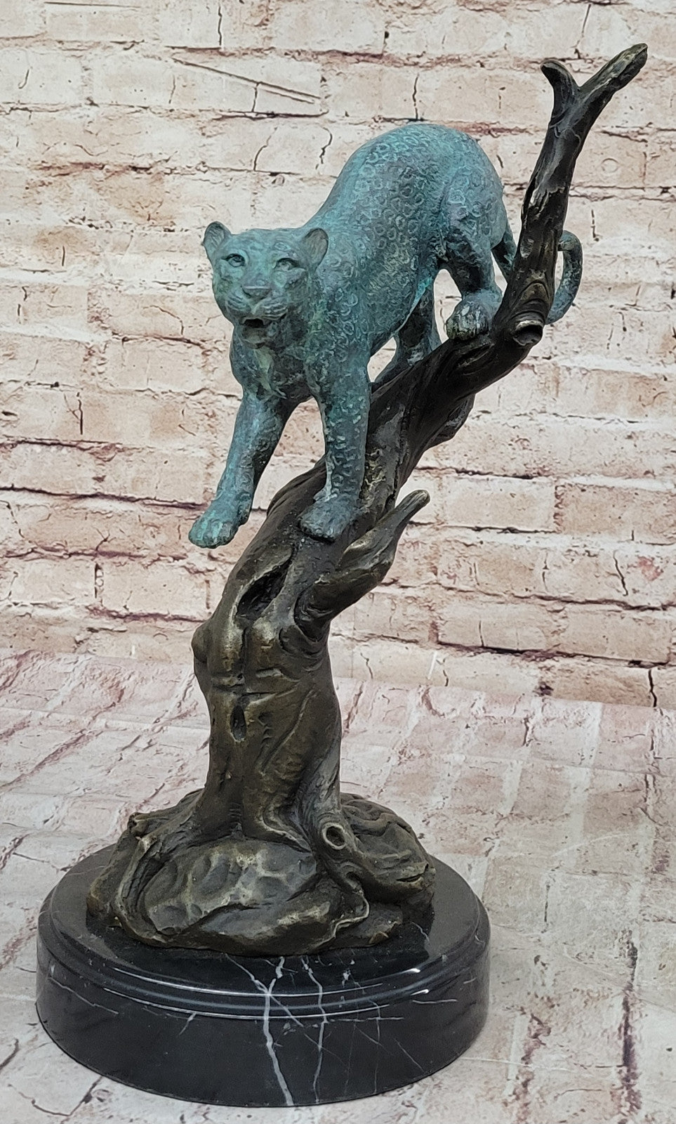 Williams` Detailed Bronze Mountain Lion Sculpture: Signed Original Fine Artwork Statue