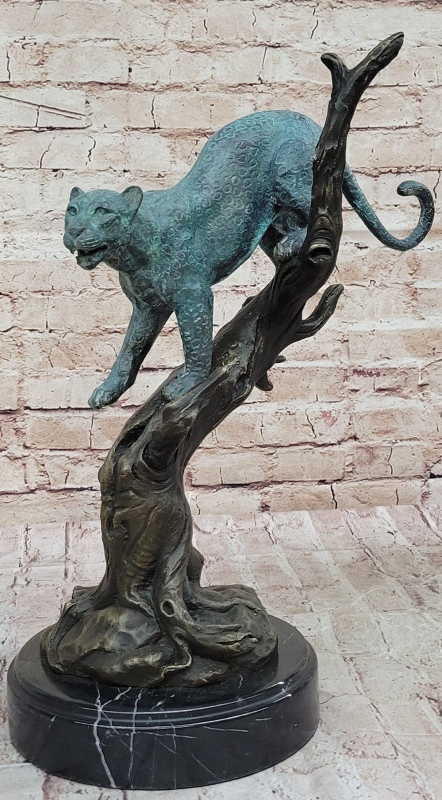 Williams` Detailed Bronze Mountain Lion Sculpture: Signed Original Fine Artwork Statue