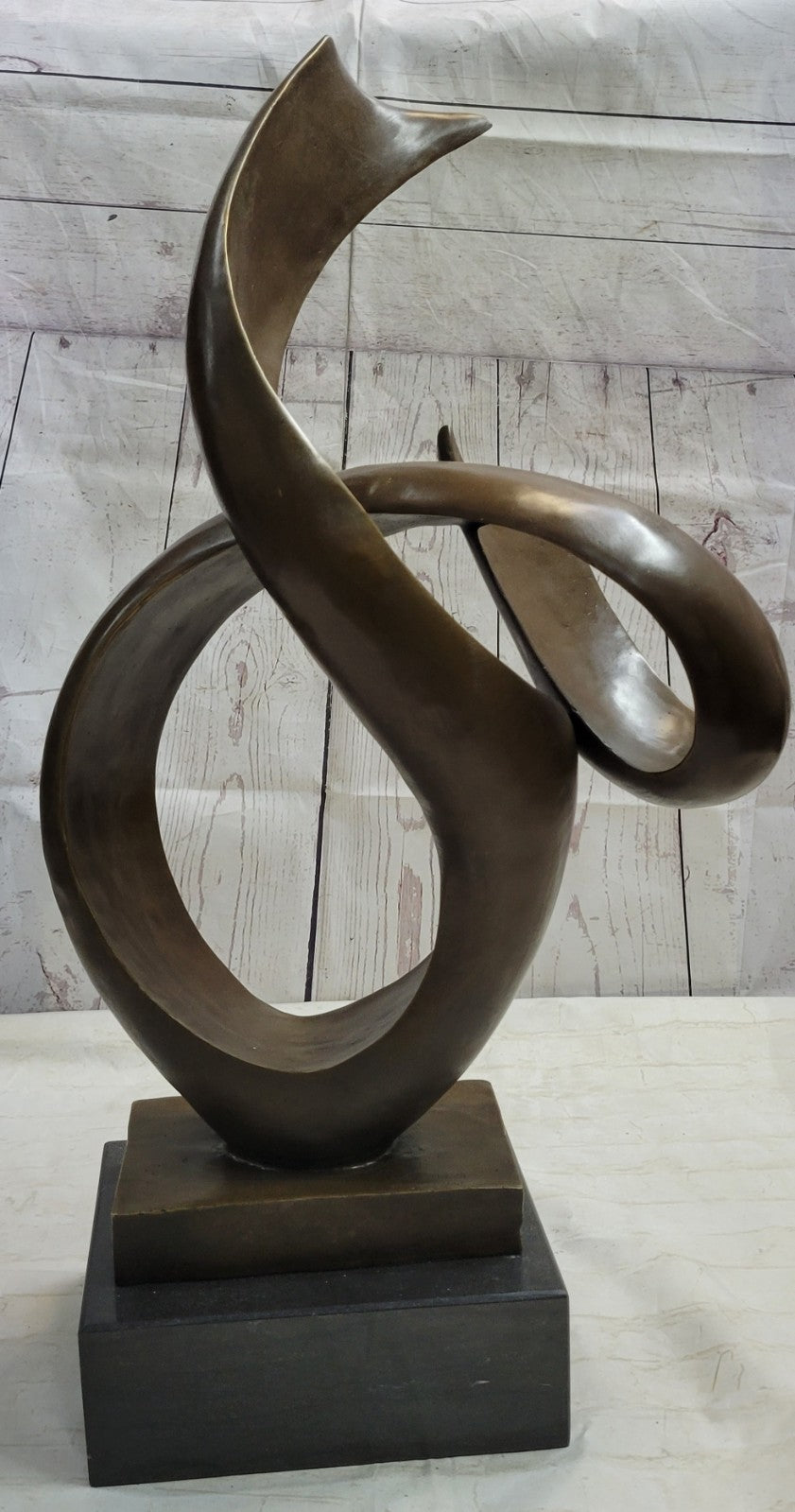 FINEST ALDO VITALEH BRONZE METAL SCULPTURE ABSTRACT MODERNISM GEOMETRIC ITALY
