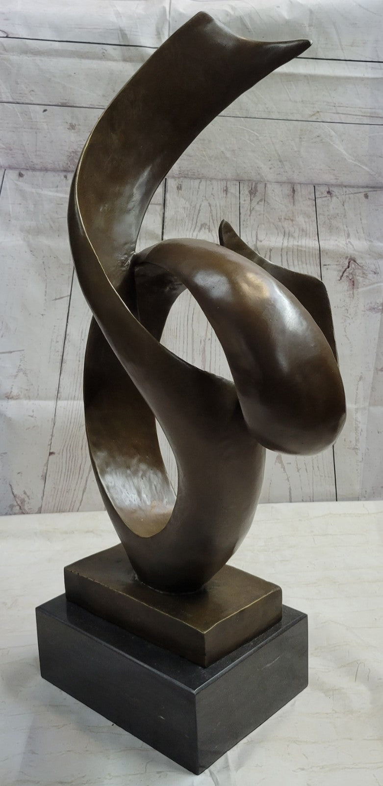 FINEST ALDO VITALEH BRONZE METAL SCULPTURE ABSTRACT MODERNISM GEOMETRIC ITALY
