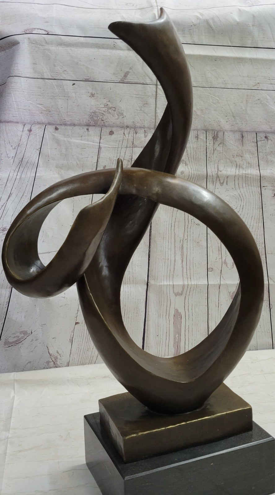FINEST ALDO VITALEH BRONZE METAL SCULPTURE ABSTRACT MODERNISM GEOMETRIC ITALY