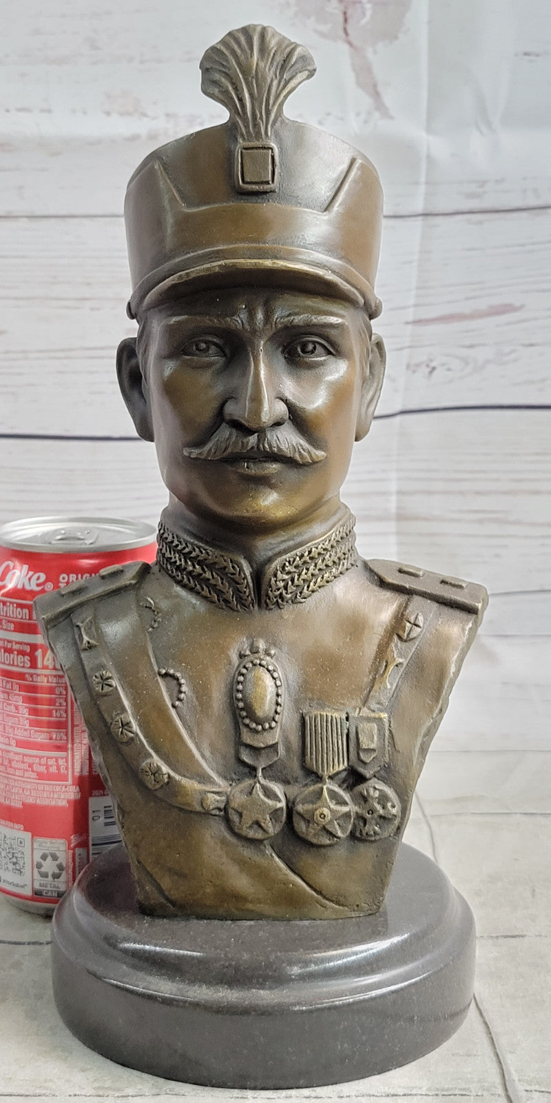 Bronze Sculpture Original Signed Artwork by Fisher Persia Iran Reza Shah Pahlavi