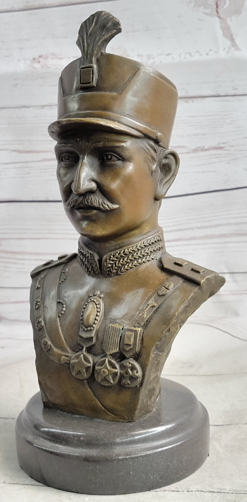 Bronze Sculpture Original Signed Artwork by Fisher Persia Iran Reza Shah Pahlavi