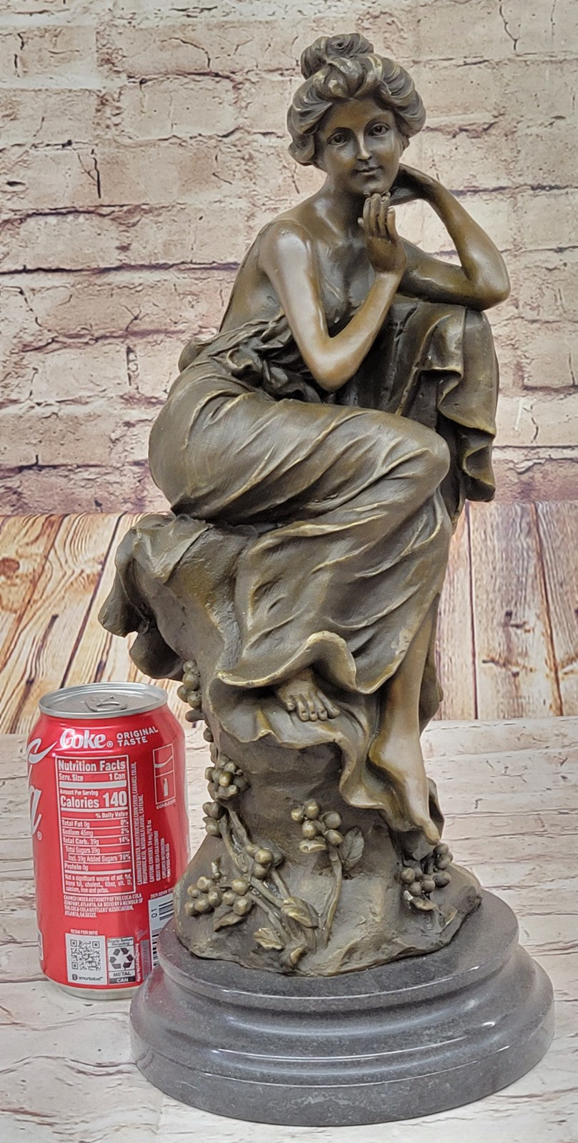 Bronze Sculpture Signed Original Hot Cast Nude Girl By Cesaro Statue Decorative
