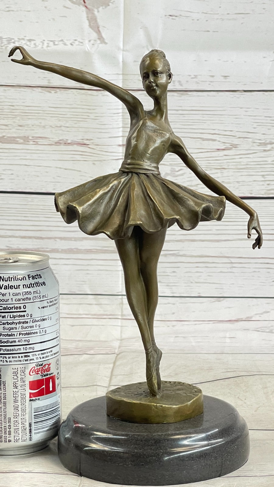 Cast Bronze Sculpture Ballerina Ballet Dancer Figurine Statue Hand Made Statue