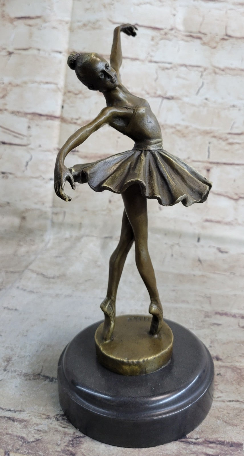 Handcrafted bronze sculpture SALE Marble Deco Nouveau Art Ballerina Prima