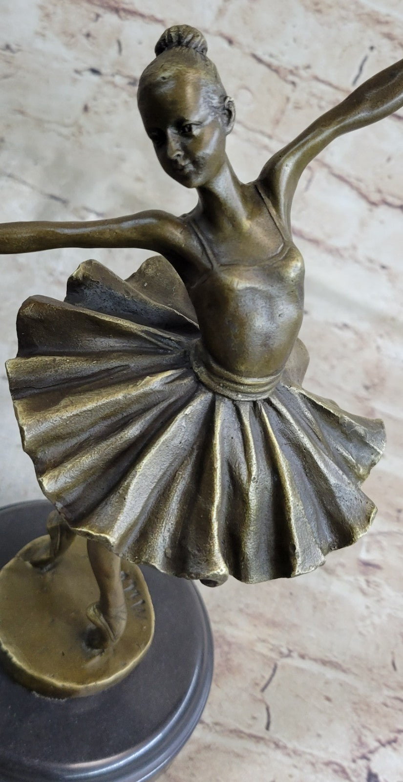 Handcrafted bronze sculpture SALE Marble Deco Nouveau Art Ballerina Prima