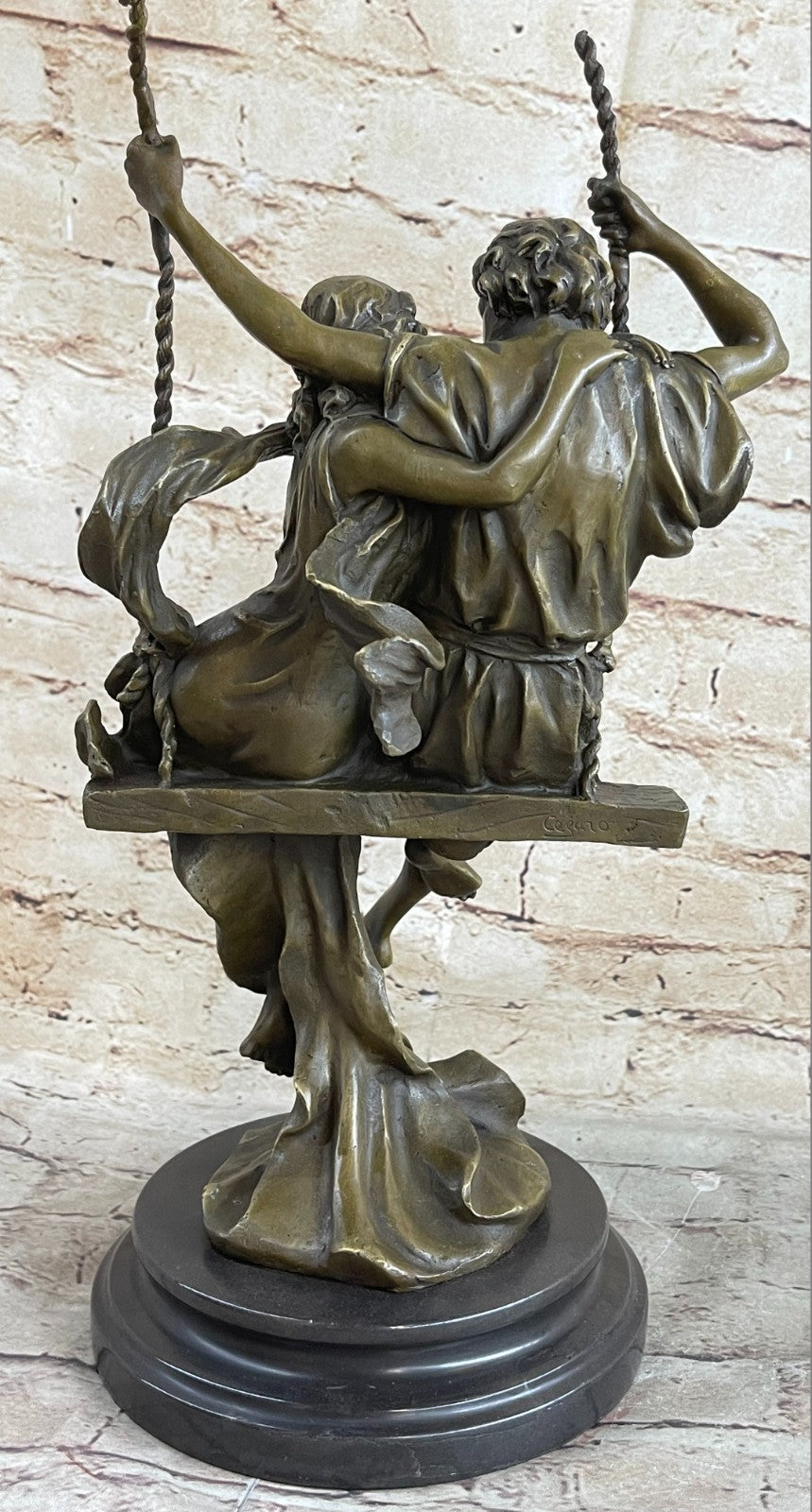 Handcrafted Detailed Museum Quality Artwork by Cesaro Bronze Sculpture Figure