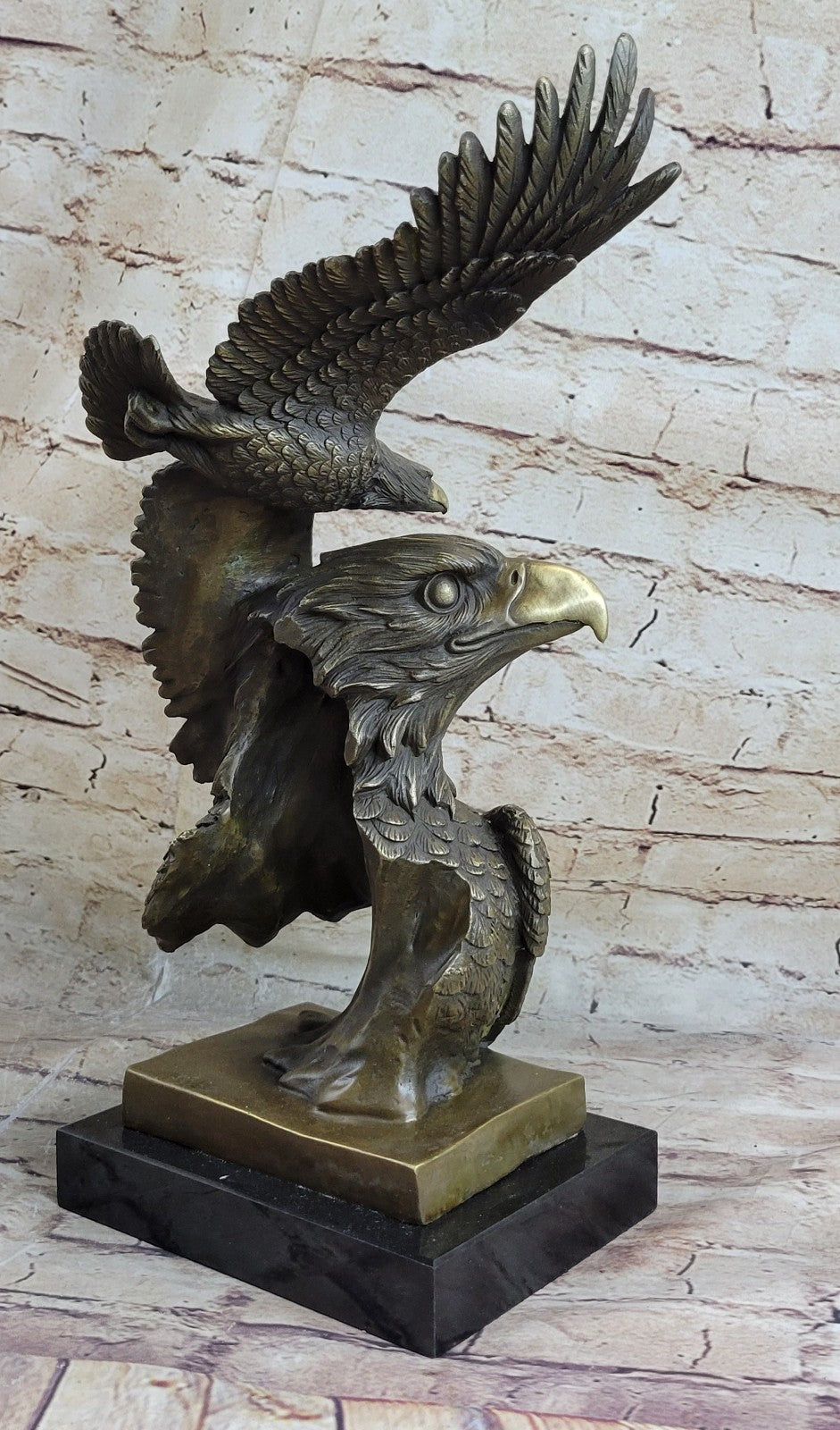 Victory`s Eagle in Flight Statue Real Bronze Sculpture Masterpiece Figurine