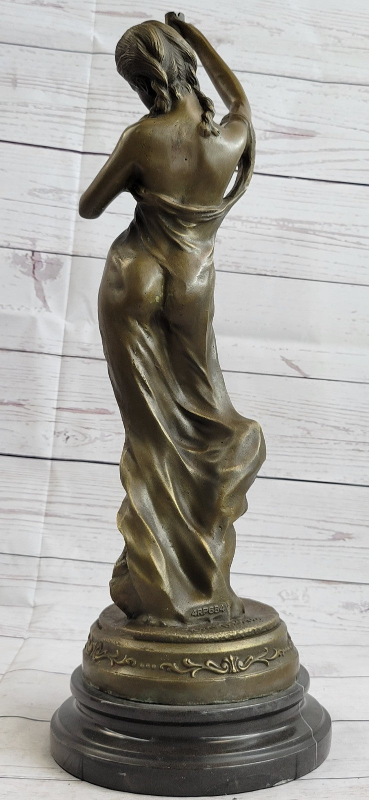 Handcrafted bronze sculpture SALE Nouve Art Patoue Posing Cautiously Lady Young