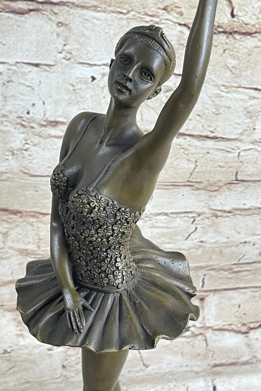 16" Original Signed Milo Well Trained Ballerina Bronze Statue Sculpture Figurine