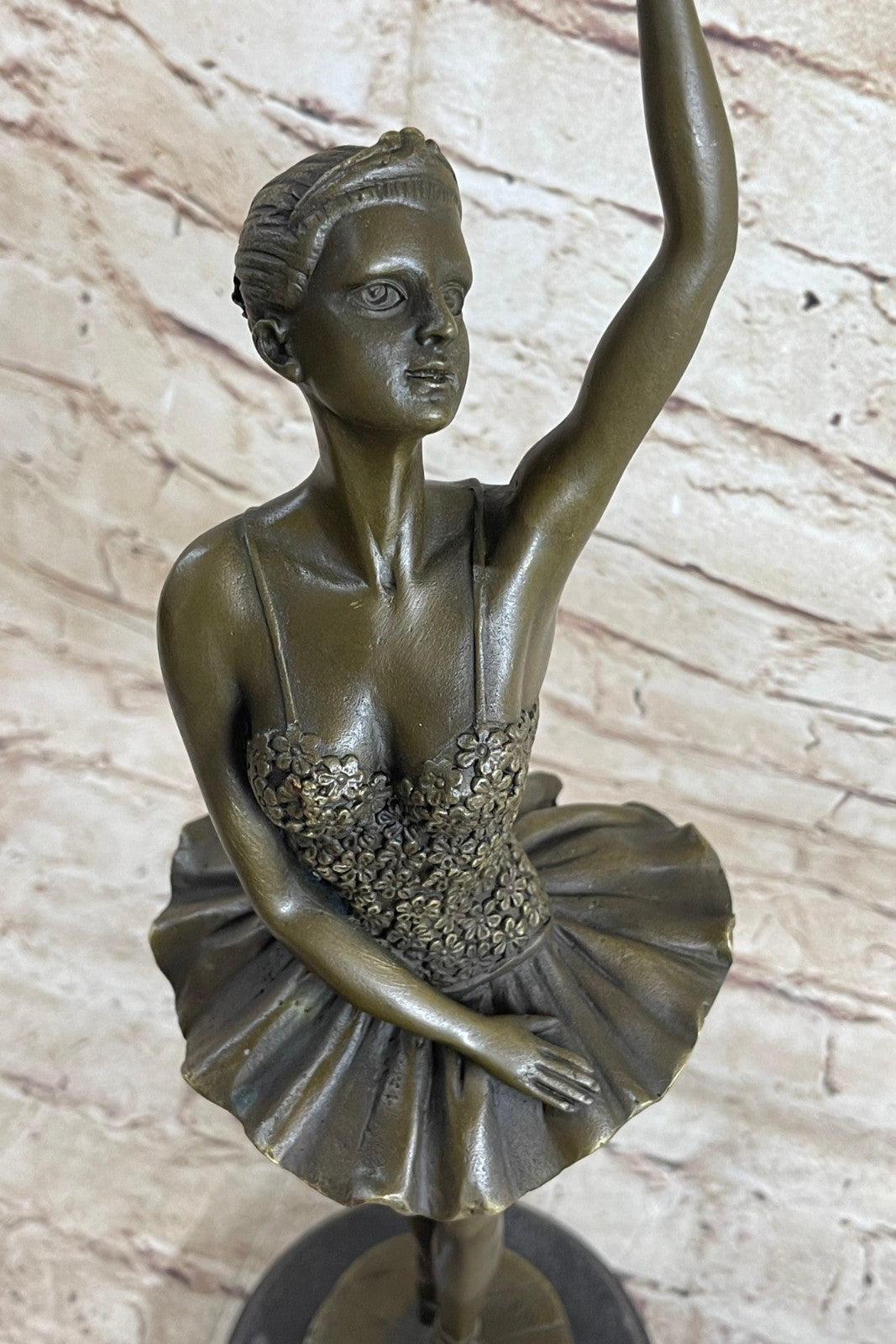 16" Original Signed Milo Well Trained Ballerina Bronze Statue Sculpture Figurine