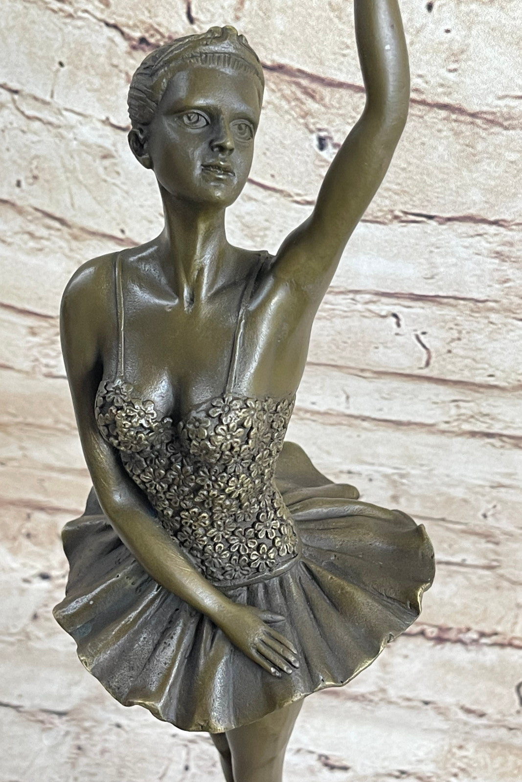 16" Original Signed Milo Well Trained Ballerina Bronze Statue Sculpture Figurine
