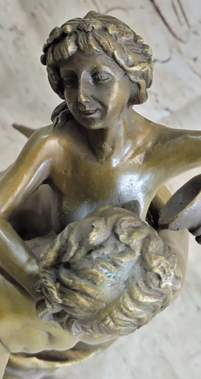 Bronze Sculpture Original Milo Nude Nymph and Satyr Mythical Hot Cast Figure Art