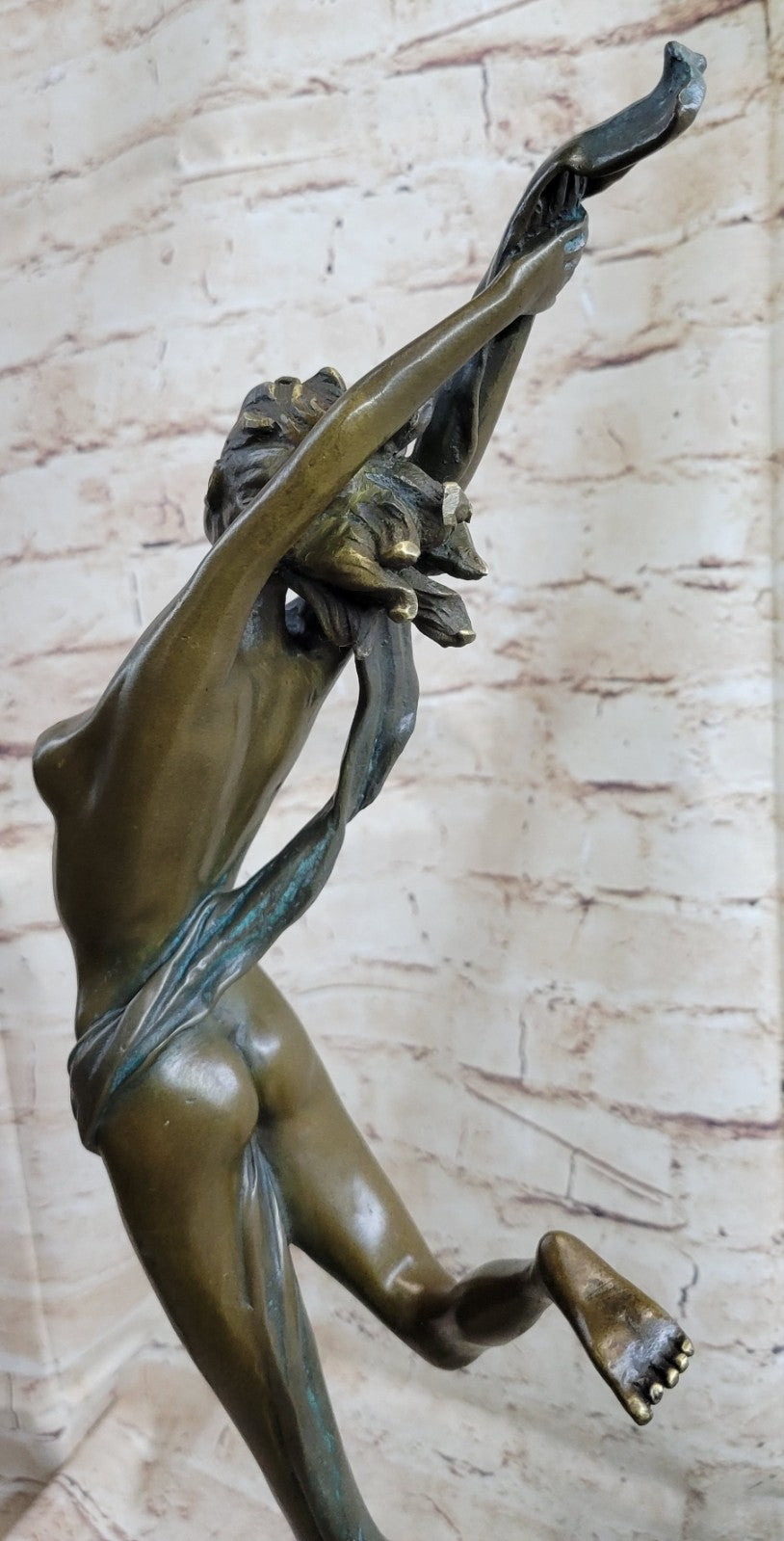 Sexy Nude Erotic Nymph Sculpture Signed Original Vitaleh Hot Cast Bronze Statue