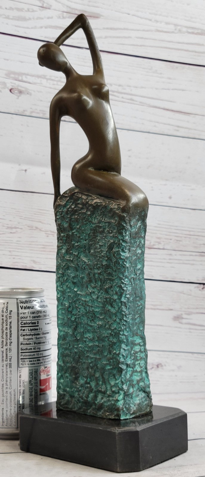 Aldo Vitaleh Abstract Modern Art Bronze Sculpture Marble Nude Statue Home Deco