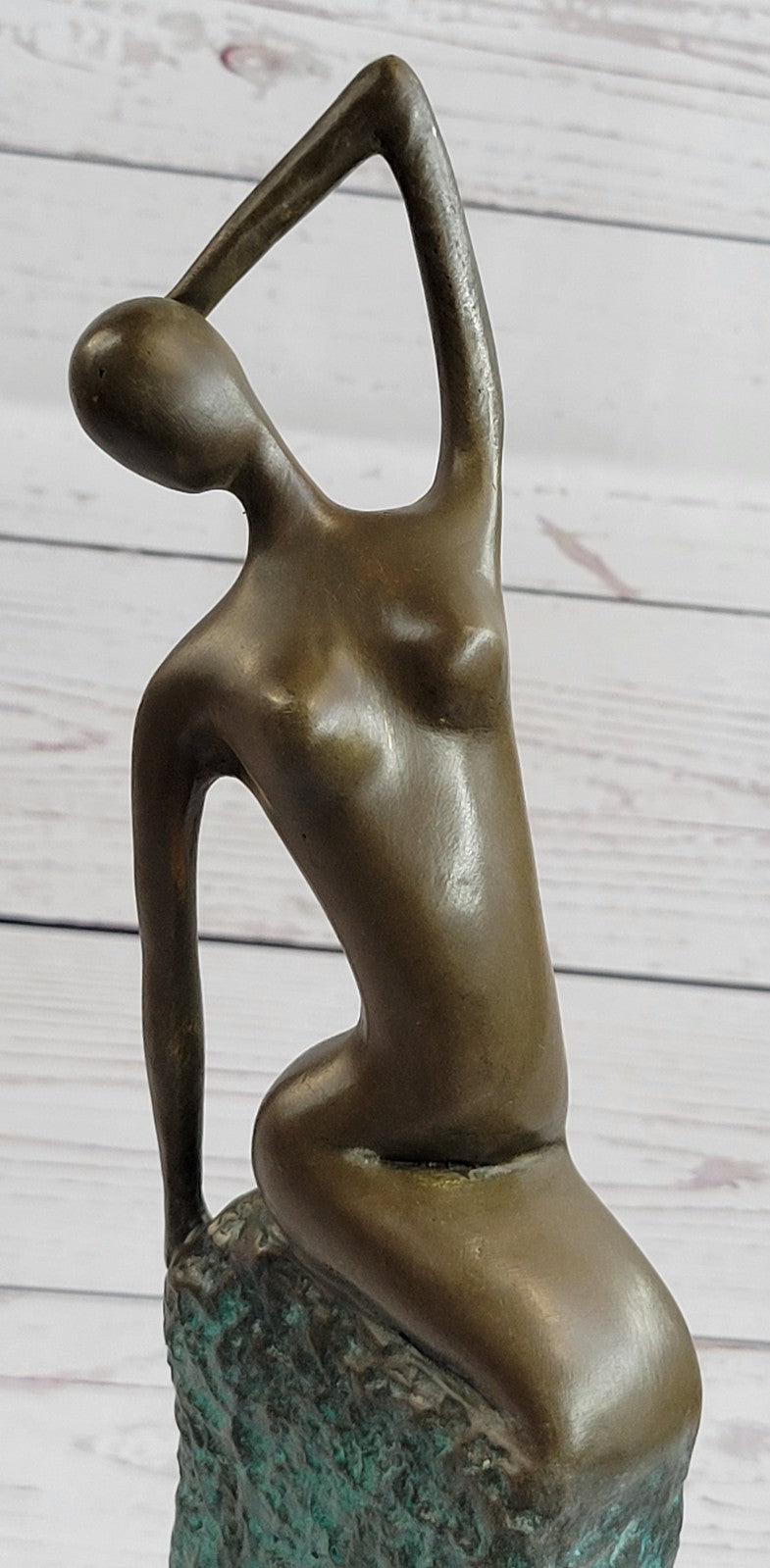 Aldo Vitaleh Abstract Modern Art Bronze Sculpture Marble Nude Statue Home Deco