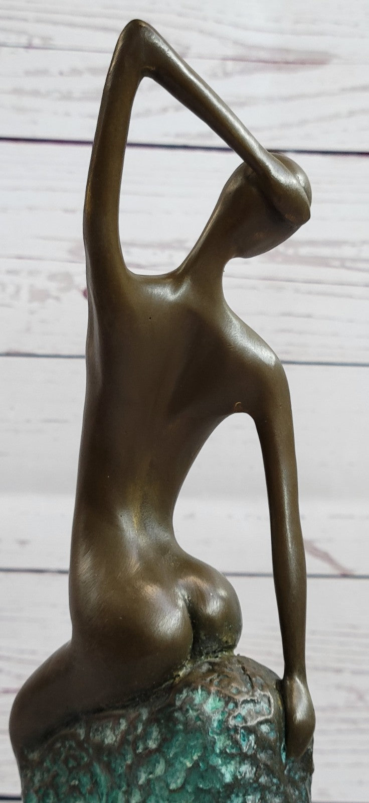 Aldo Vitaleh Abstract Modern Art Bronze Sculpture Marble Nude Statue Home Deco
