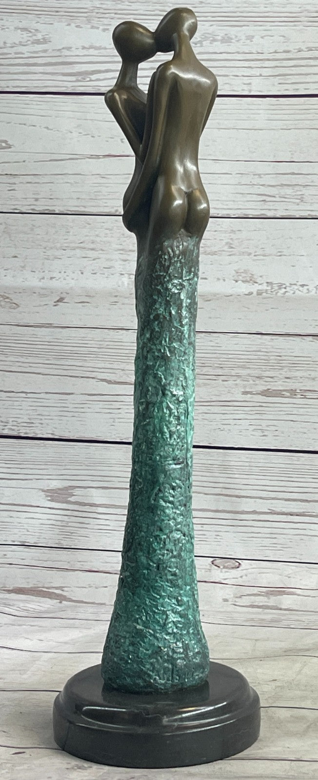 Handcrafted bronze sculpture SALE Kiss Nude Abstract Vitaleh Aldo Original Artwork