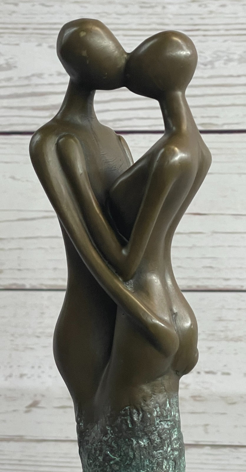 Handcrafted bronze sculpture SALE Kiss Nude Abstract Vitaleh Aldo Original Artwork