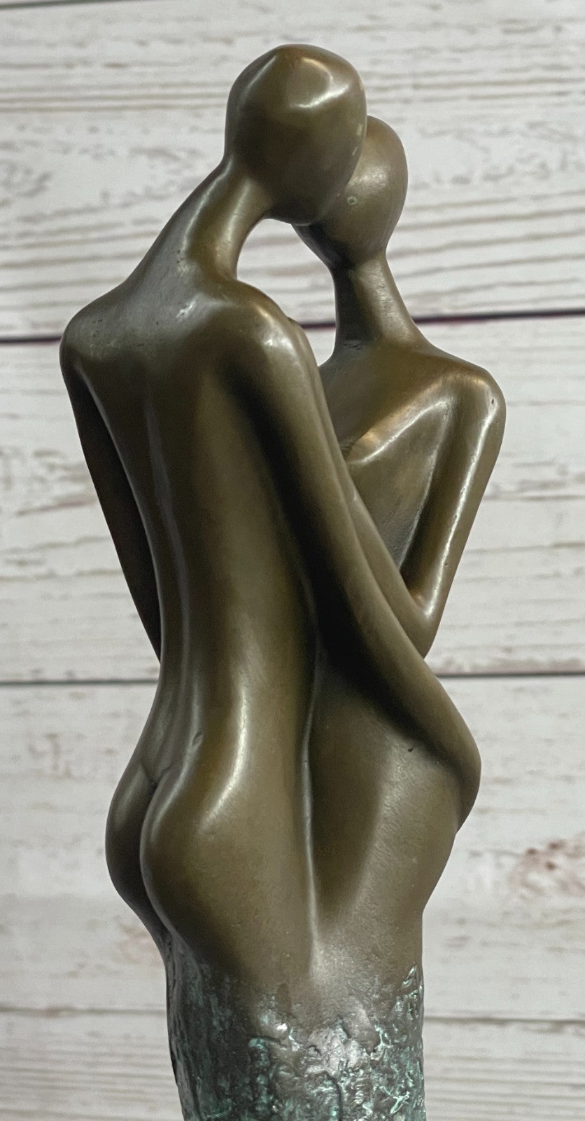 Handcrafted bronze sculpture SALE Kiss Nude Abstract Vitaleh Aldo Original Artwork