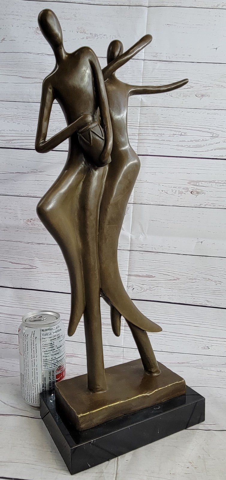 Art Deco Modern Bronze Sculpture Statue Figure Abstract Dancers Couple Decor