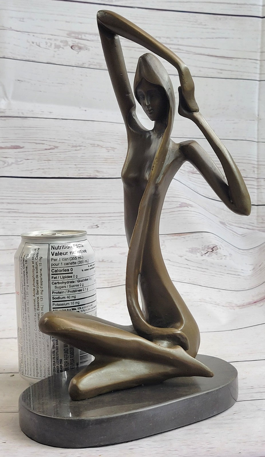 Bronze Sculpture Surrealist Abstract Modern Art Girl Dancer Statue Deco Figure