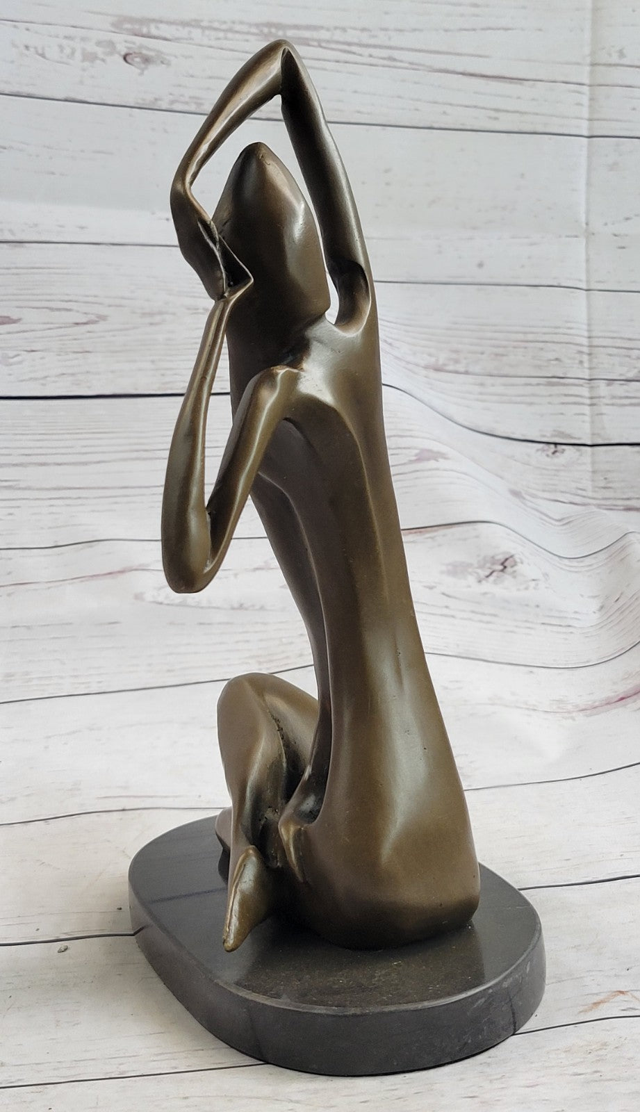Bronze Sculpture Surrealist Abstract Modern Art Girl Dancer Statue Deco Figure