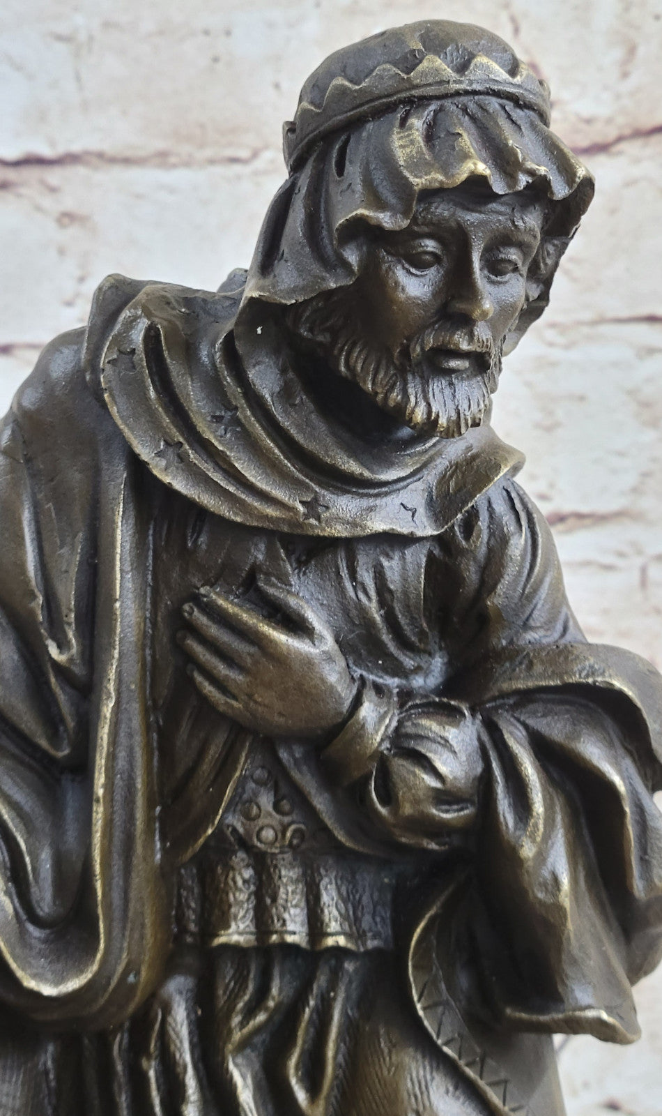 Handcrafted bronze sculpture SALE Religi Religious Church Man Wise Holly Christ