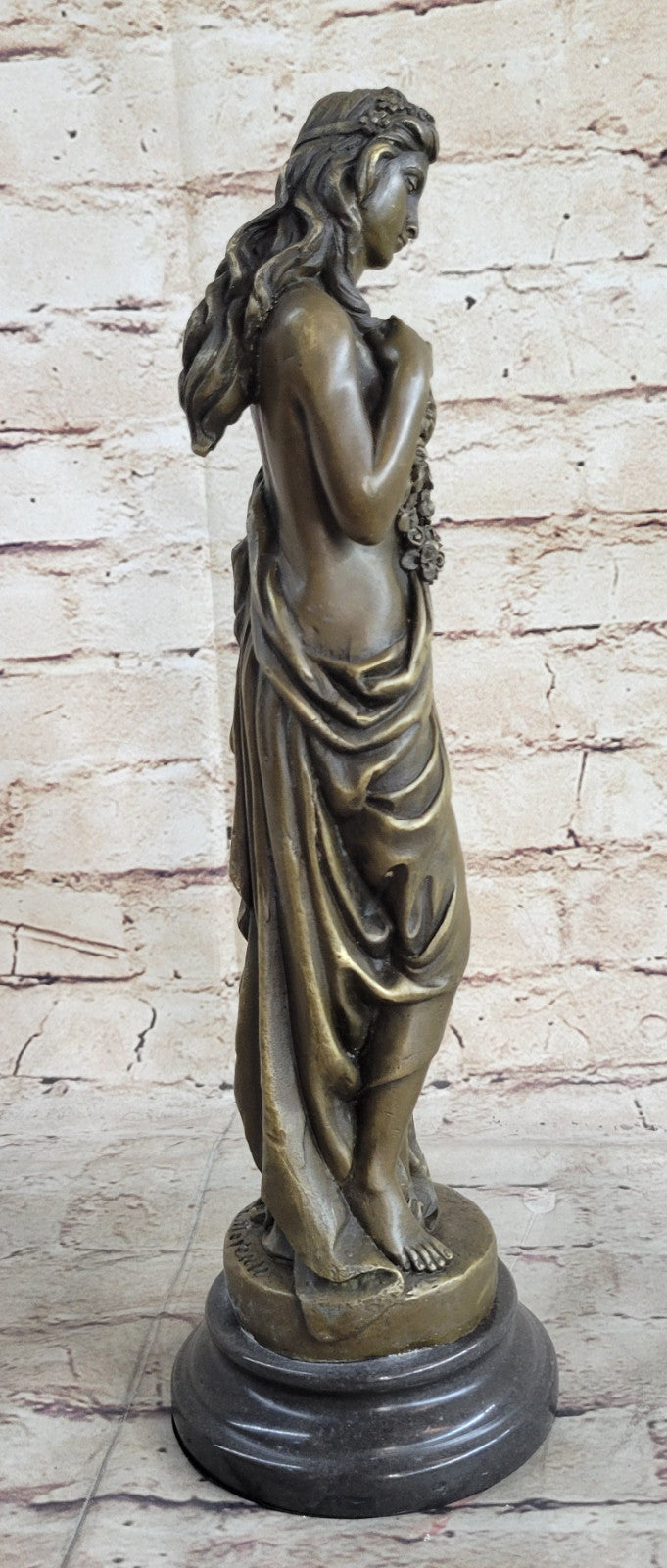 HAWAIIAN GIRL ART DECO NOUVEAU BRONZE SCULPTURE MOREAU STATUE FIGURE FIGURINE