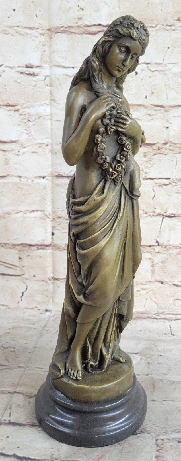 HAWAIIAN GIRL ART DECO NOUVEAU BRONZE SCULPTURE MOREAU STATUE FIGURE FIGURINE