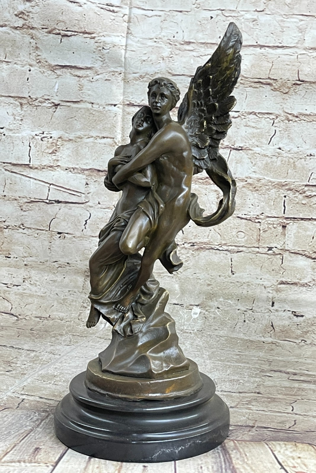 Bronze Sculpture Eros and Psyche For Valentine Day Gift Thoughtful Figurine