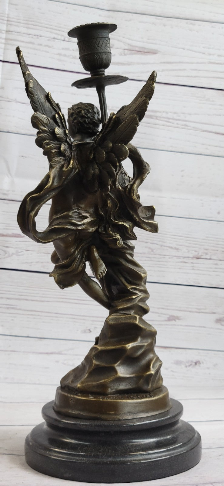 Art Decor Marble Bronze Sculpture Angel " Psyche and Eros " Statue Figure Cupid