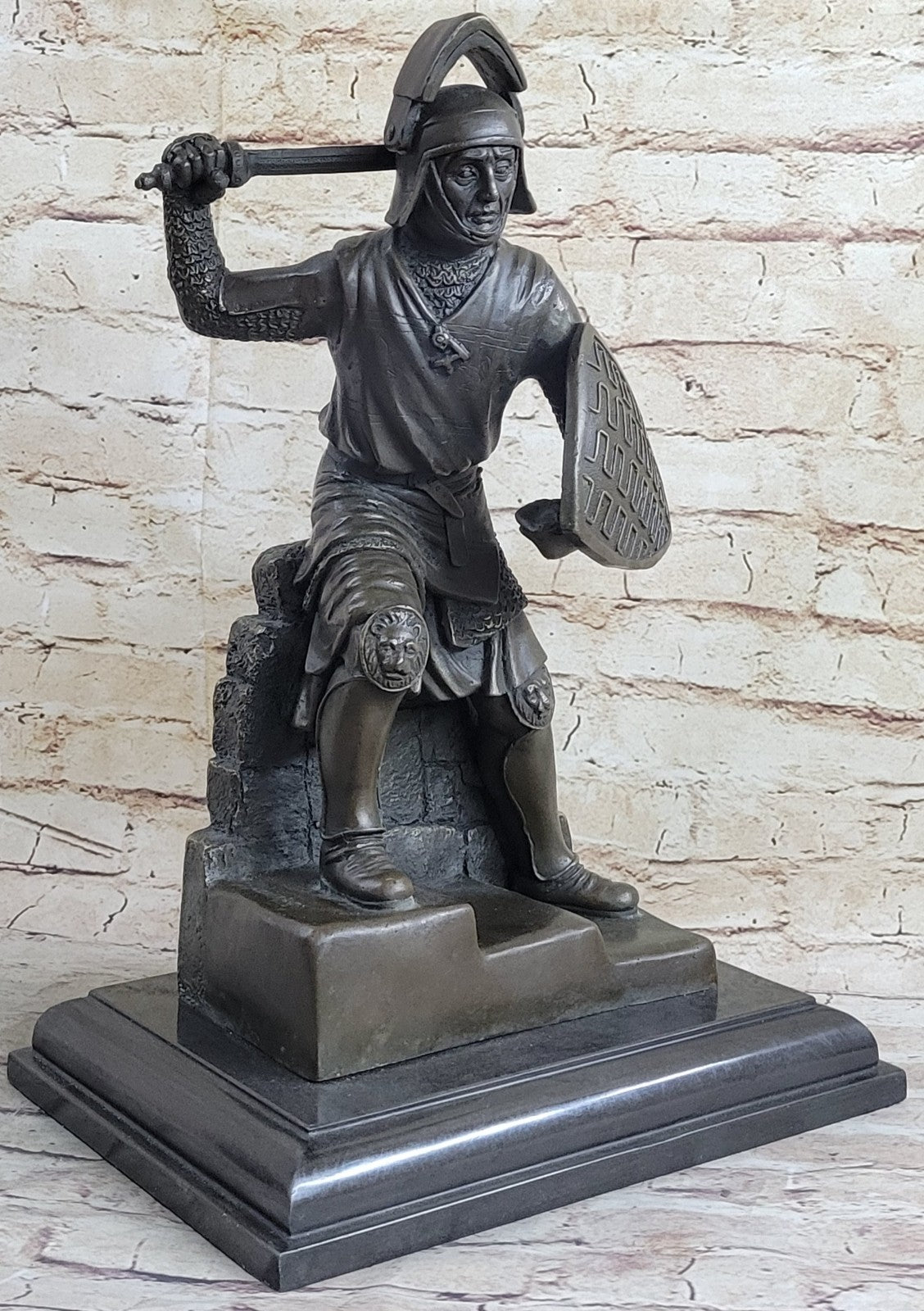 Japanese Kamiko Warrior Samurai Deco Bronze Sculpture Statue Figurine Figure