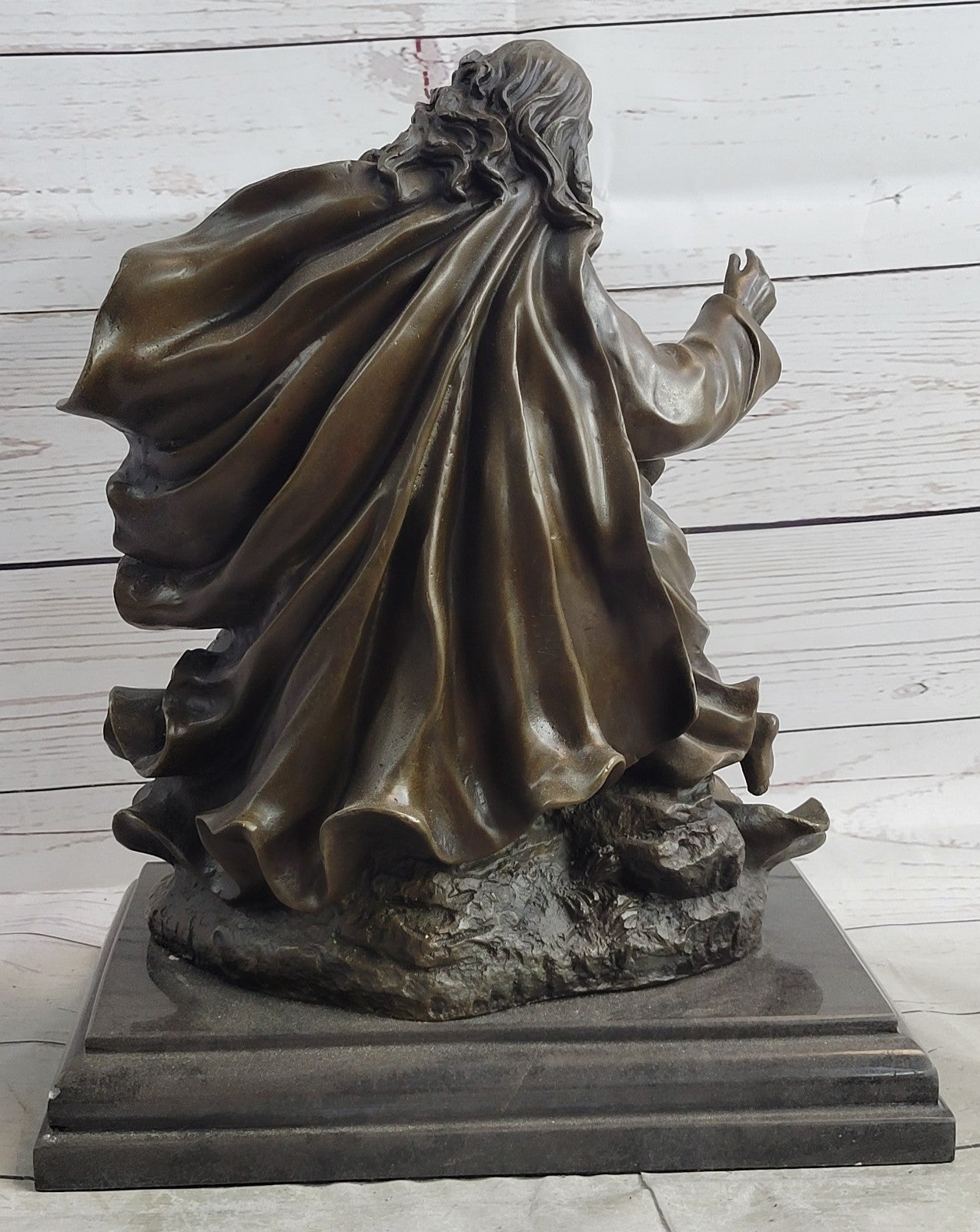 Collectible Bronze DEAL Signed Real Valli Religious Jesus Teaching art decorativ