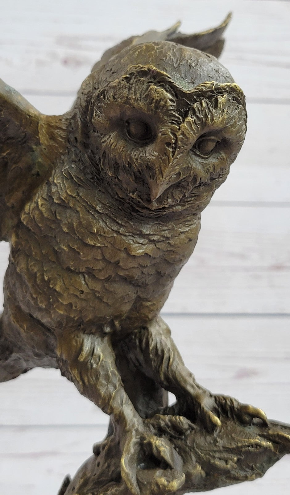 EXCLUSIVE STYLISED BRONZE OWL HOT CAST STATUE BIRD FIGURE CUBIST HAND MADE SALE