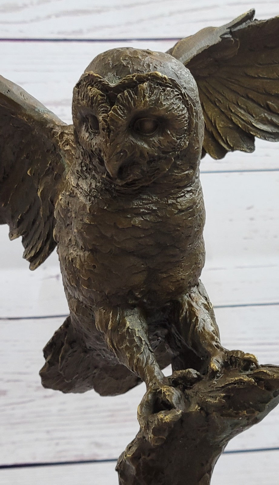 EXCLUSIVE STYLISED BRONZE OWL HOT CAST STATUE BIRD FIGURE CUBIST HAND MADE SALE