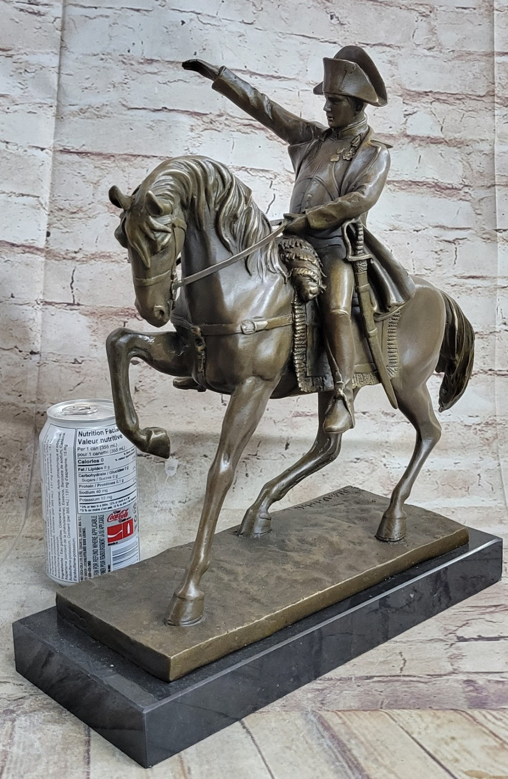 Bronze Sculpture 22 LBS Napoleon Bonaparte French Emperor Soldier Figurine Sale