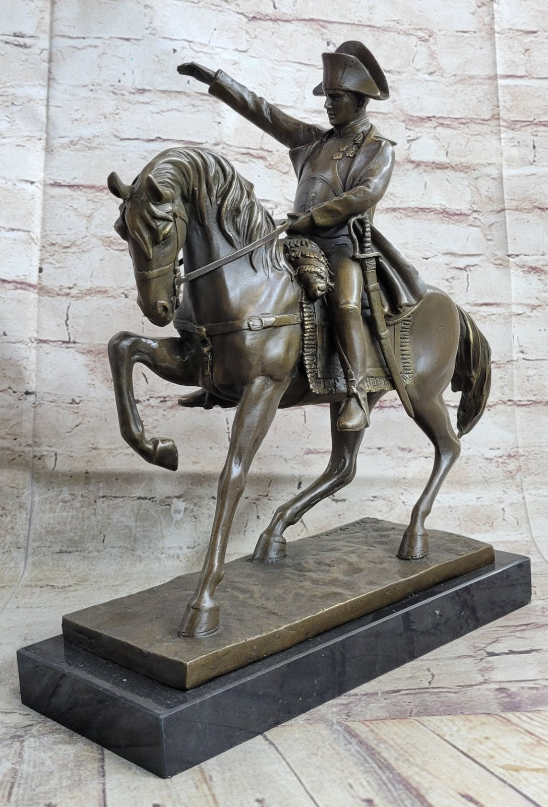 Bronze Sculpture 22 LBS Napoleon Bonaparte French Emperor Soldier Figurine Sale