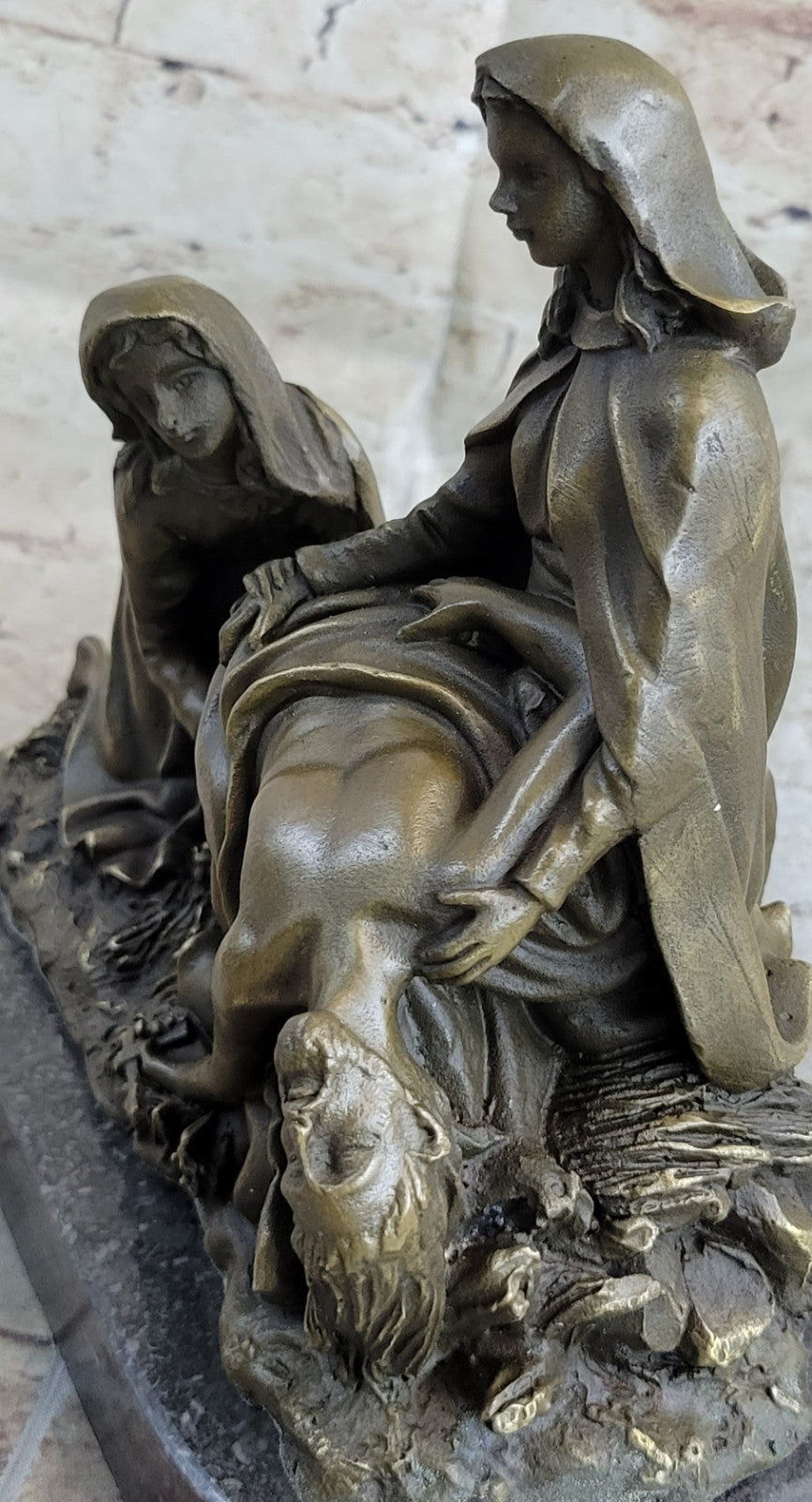 Christ with the Virgin and St. Mary Magdalene bronze Religious Church Bronze art