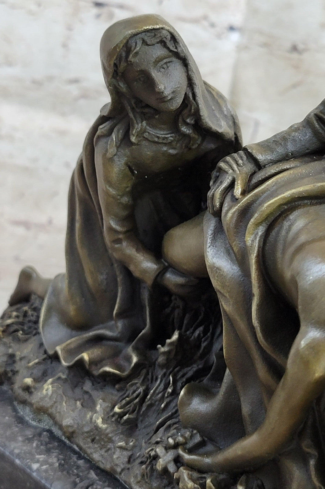 Christ with the Virgin and St. Mary Magdalene bronze Religious Church Bronze art