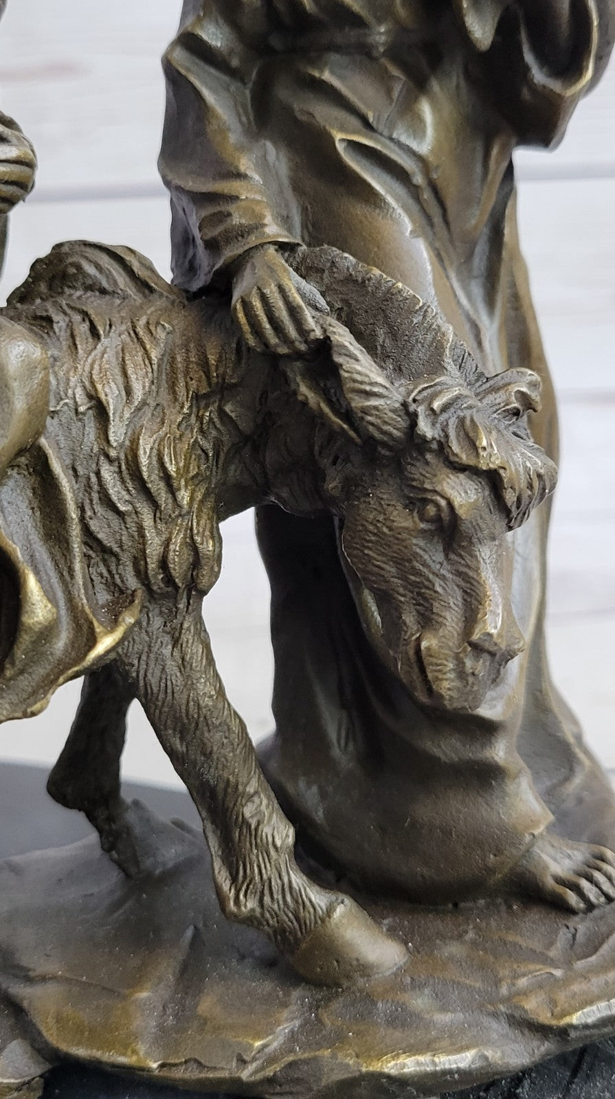 Handcrafted bronze sculpture SALE Ev Biblical Egypt Into Flight Signed Original