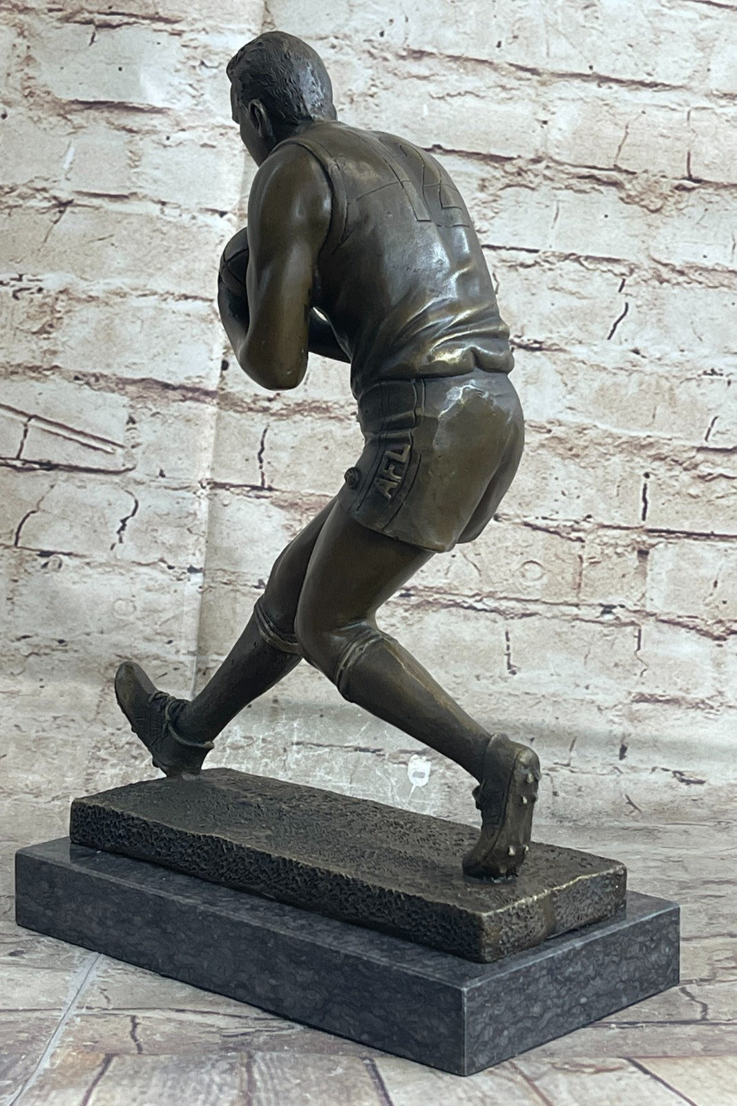 Rugby  Australian Australia Player 100% solid Bronze Sculpture Statue Decor  Sale