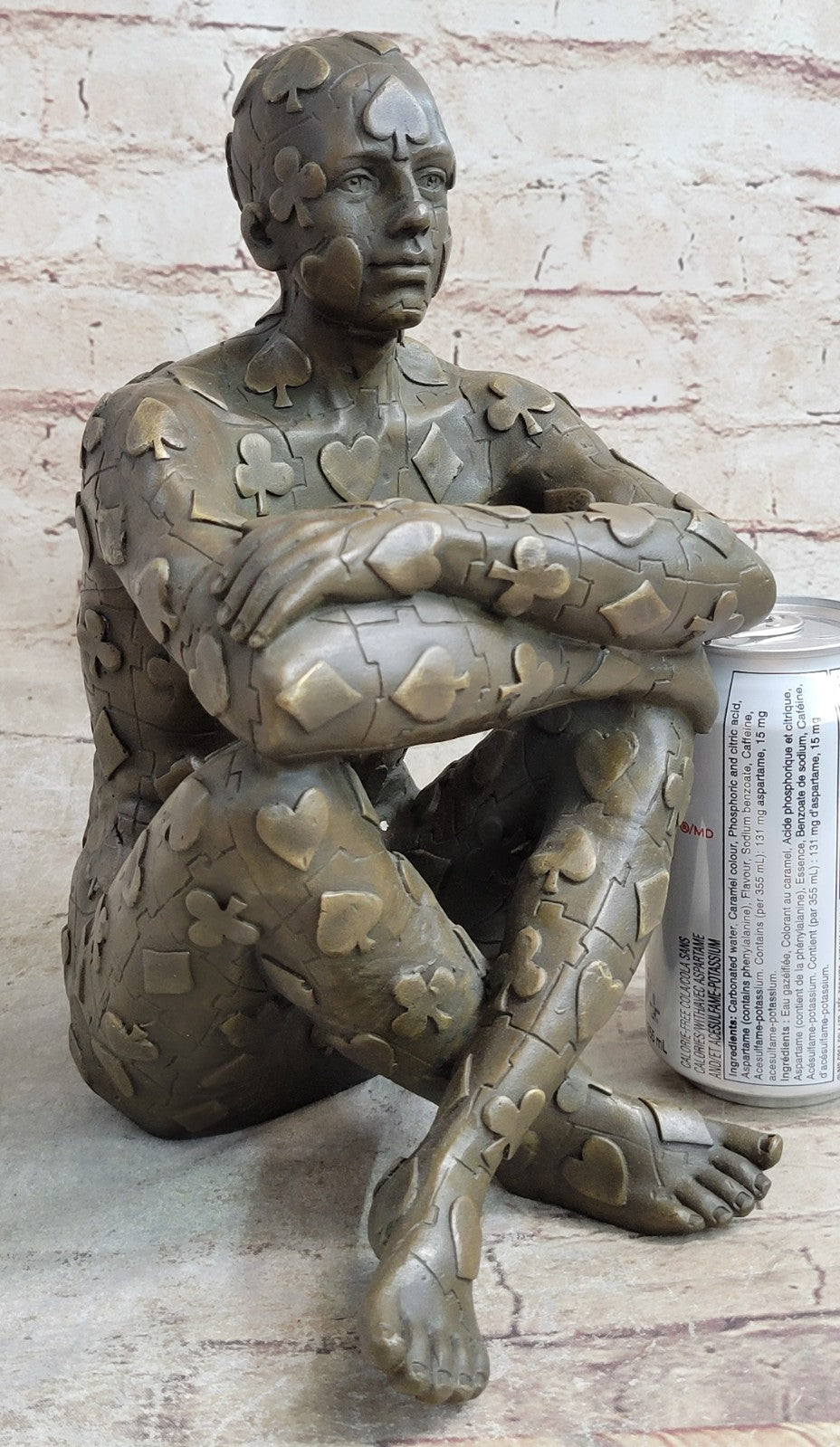 Salvador Dali Nude Sitting Male Bronze Sculpture Figurine Figure Decor