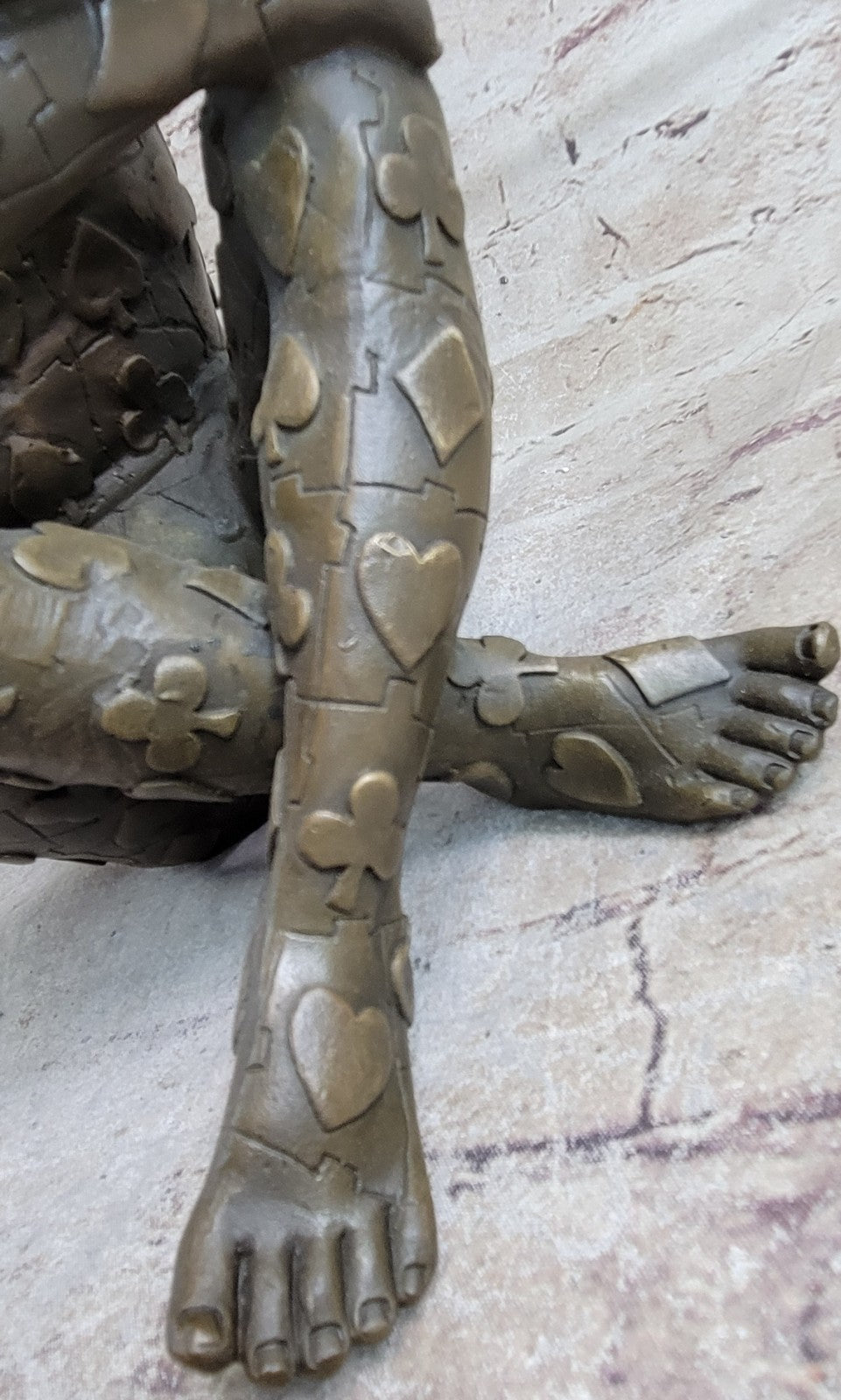 Salvador Dali Nude Sitting Male Bronze Sculpture Figurine Figure Decor
