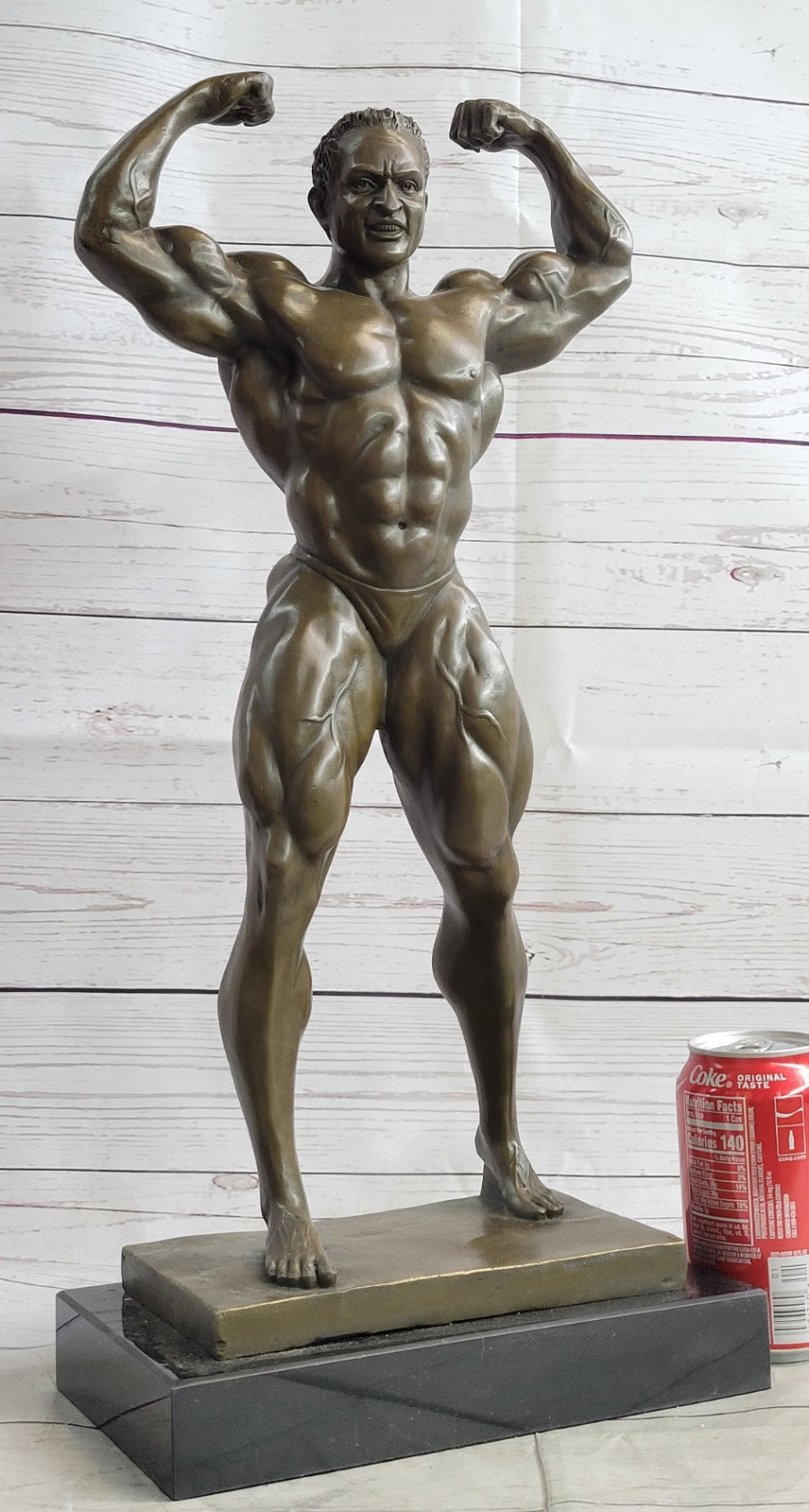 Handcrafted bronze sculpture SALE Decor Home Man Muscle Large Deco Art Original