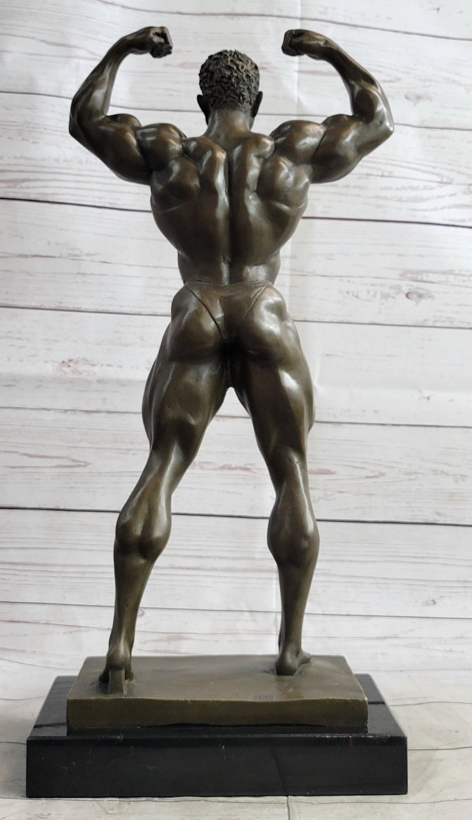 Handcrafted bronze sculpture SALE Decor Home Man Muscle Large Deco Art Original